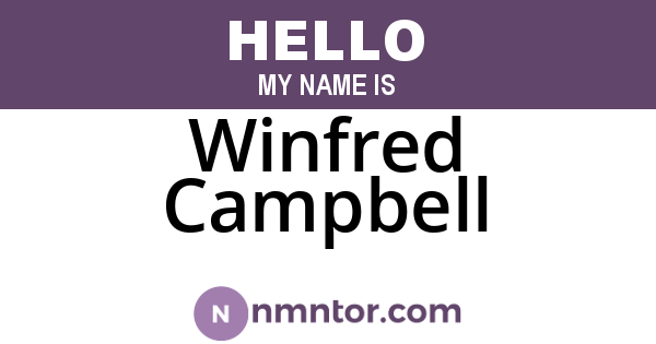 Winfred Campbell