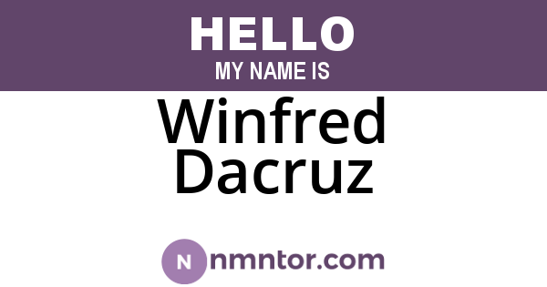 Winfred Dacruz