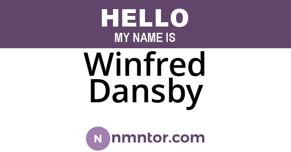 Winfred Dansby