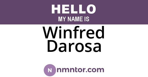 Winfred Darosa