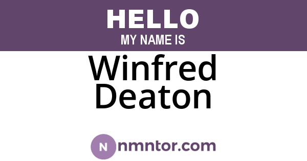 Winfred Deaton