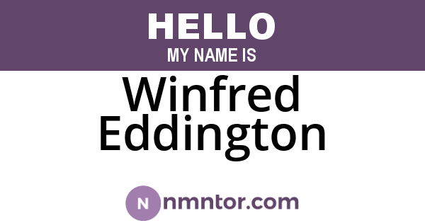 Winfred Eddington