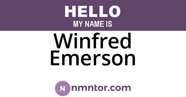 Winfred Emerson