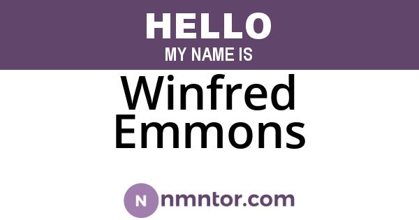 Winfred Emmons