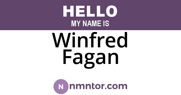 Winfred Fagan