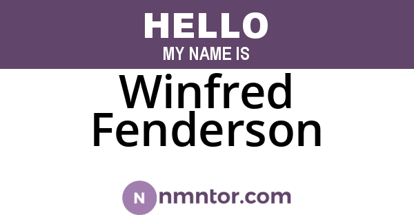 Winfred Fenderson