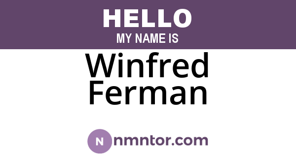 Winfred Ferman