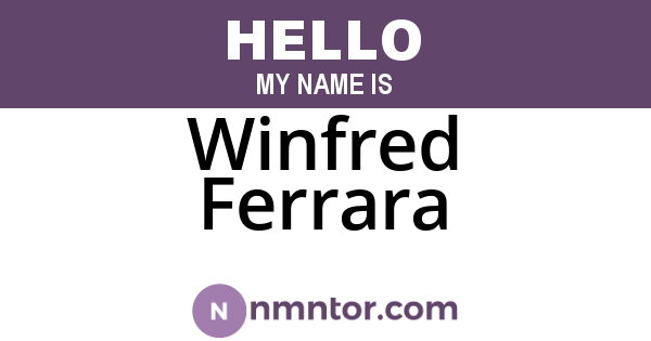 Winfred Ferrara