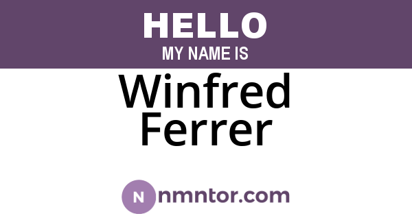 Winfred Ferrer
