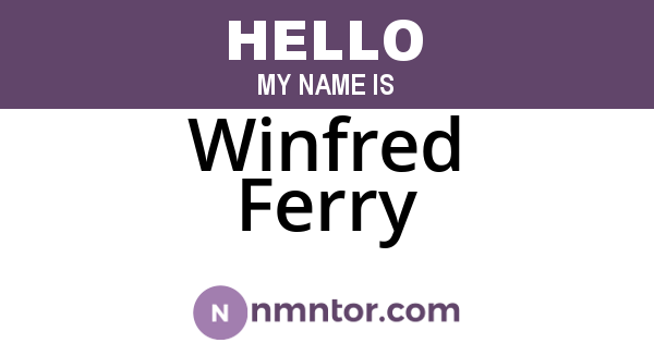 Winfred Ferry