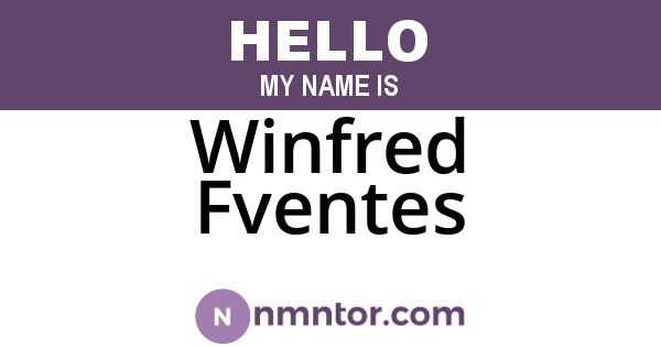 Winfred Fventes