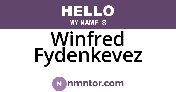 Winfred Fydenkevez