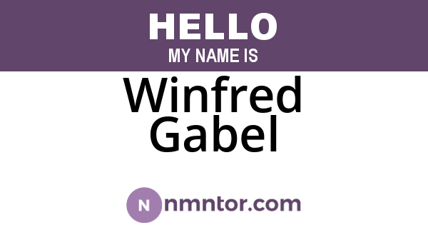 Winfred Gabel