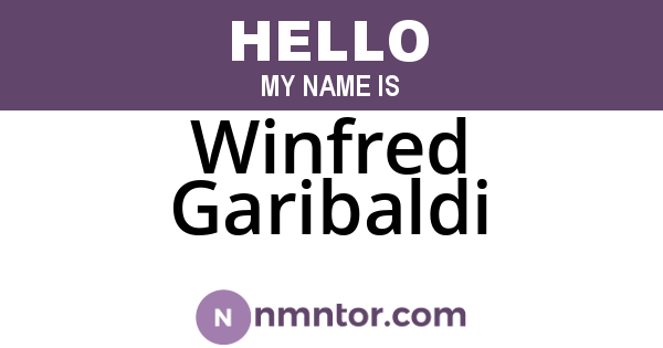 Winfred Garibaldi