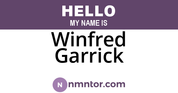Winfred Garrick