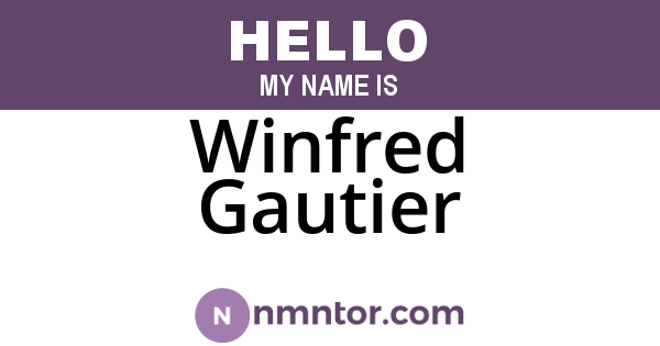 Winfred Gautier