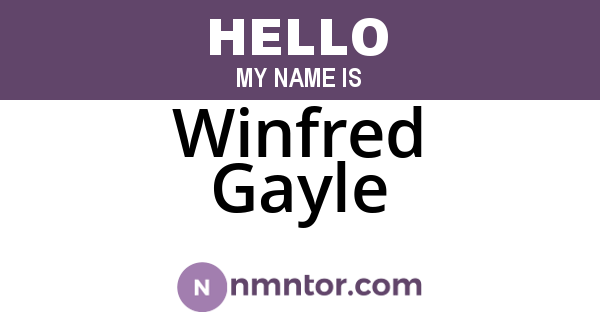 Winfred Gayle