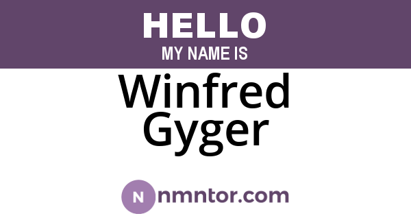 Winfred Gyger