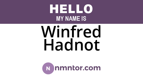 Winfred Hadnot