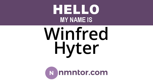 Winfred Hyter