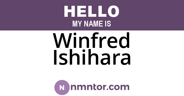 Winfred Ishihara