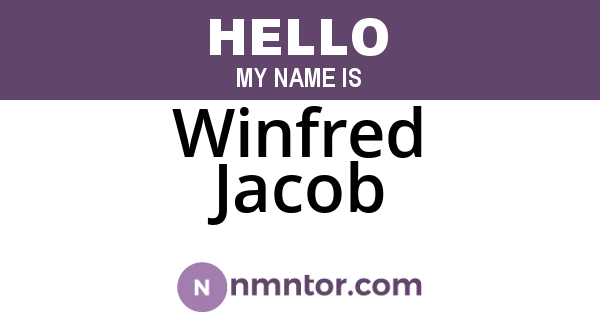 Winfred Jacob
