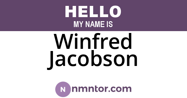 Winfred Jacobson