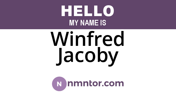 Winfred Jacoby