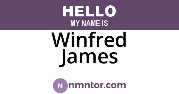 Winfred James