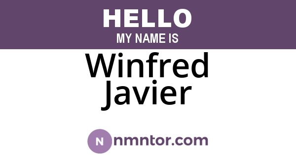 Winfred Javier