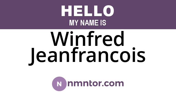 Winfred Jeanfrancois