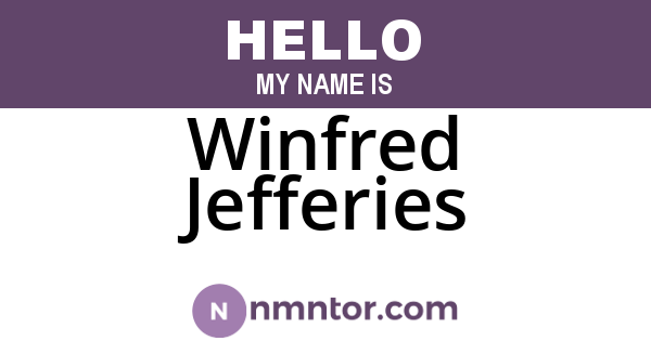 Winfred Jefferies