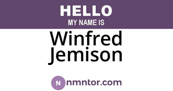 Winfred Jemison