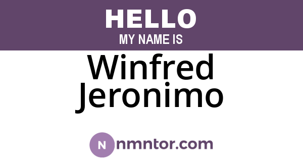 Winfred Jeronimo