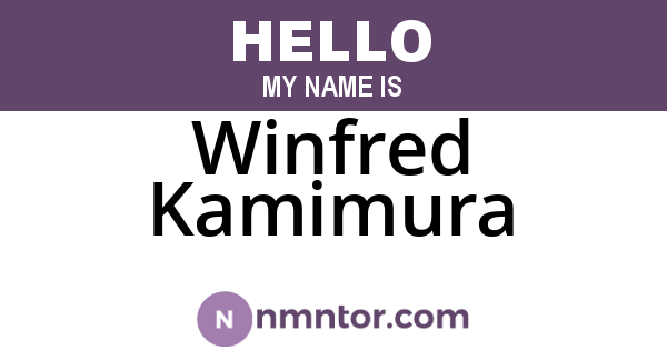 Winfred Kamimura