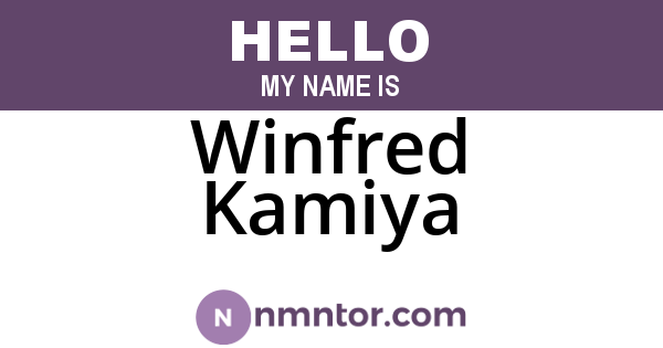 Winfred Kamiya