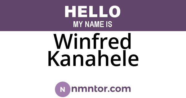 Winfred Kanahele