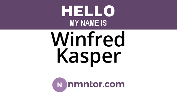 Winfred Kasper