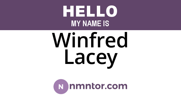 Winfred Lacey