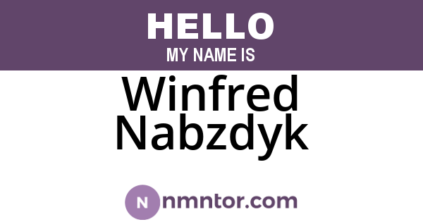Winfred Nabzdyk