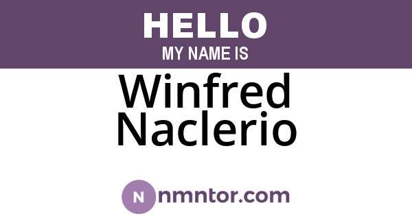 Winfred Naclerio