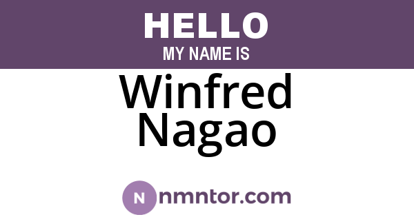 Winfred Nagao
