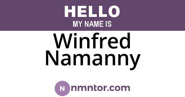 Winfred Namanny