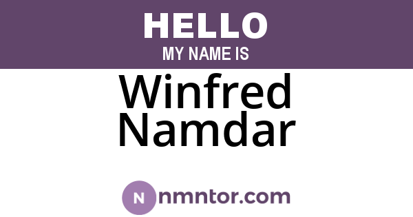 Winfred Namdar