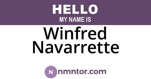 Winfred Navarrette