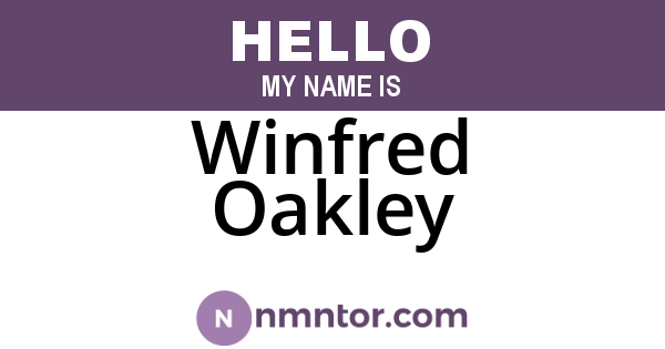 Winfred Oakley