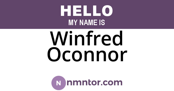 Winfred Oconnor