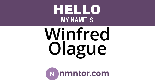 Winfred Olague