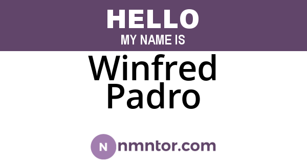 Winfred Padro