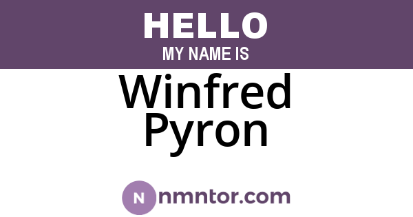 Winfred Pyron